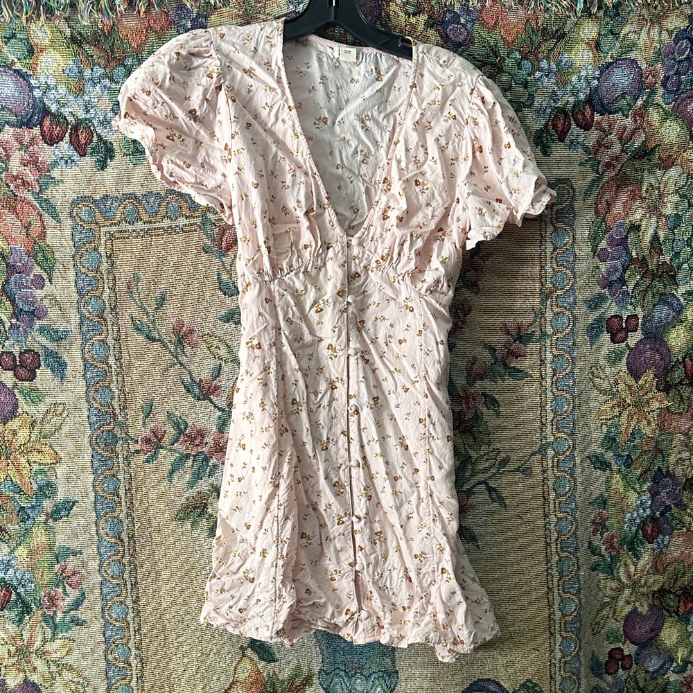 Floral pink dress